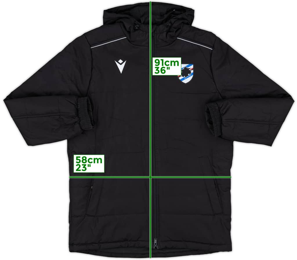 2020-21 Sampdoria Macron Padded Bench Coat - 10/10 - (M)