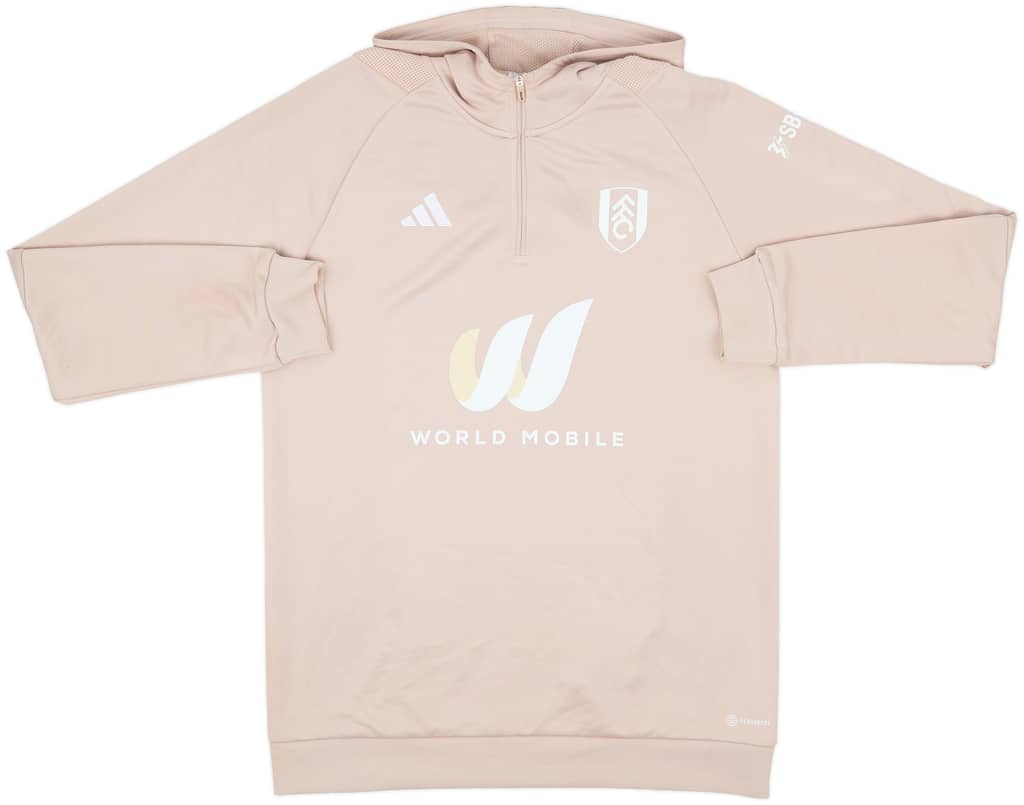2022-23 Fulham adidas Hooded 1/4 Zip Sweat Top - 9/10 - (L)