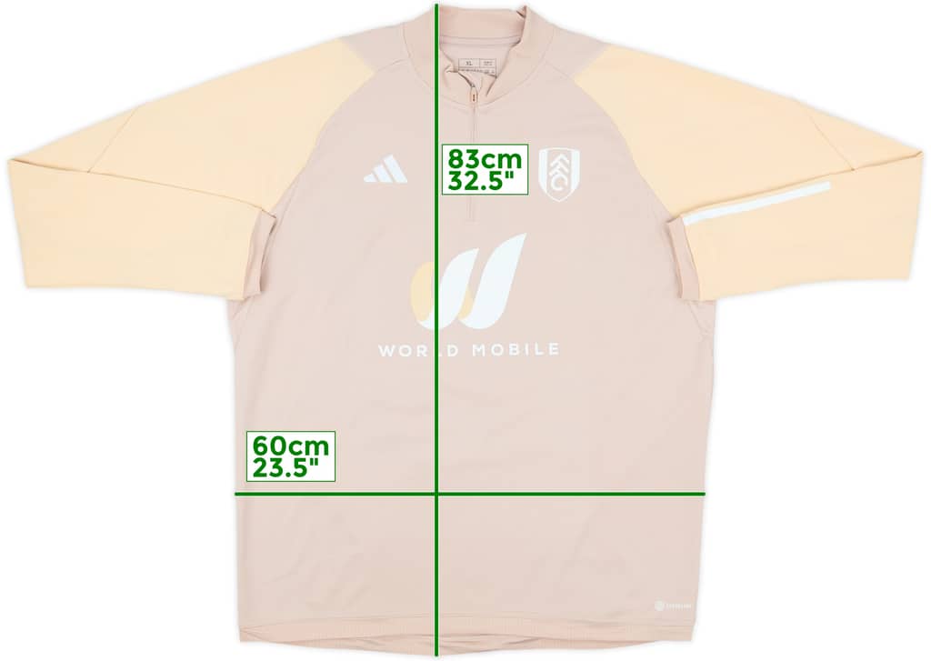 2022-23 Fulham adidas 1/4 Zip Drill Top - 9/10 - (XL)