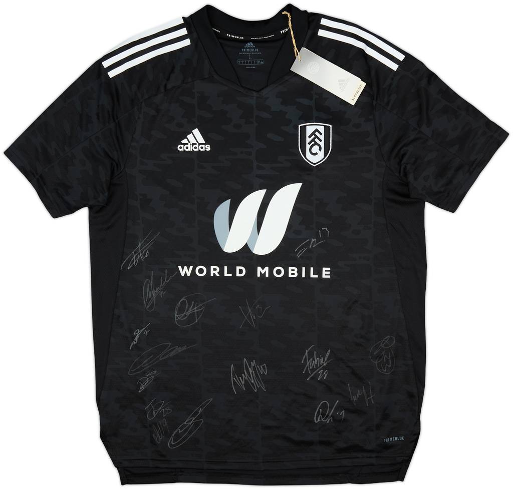2021-22 Fulham Squad Signed Away Shirt (L)