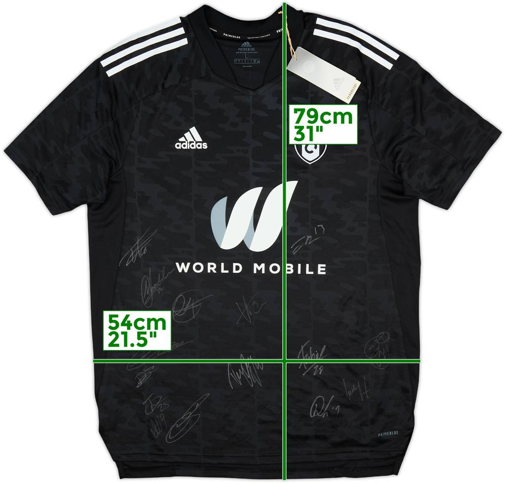 2021-22 Fulham Squad Signed Away Shirt (L)