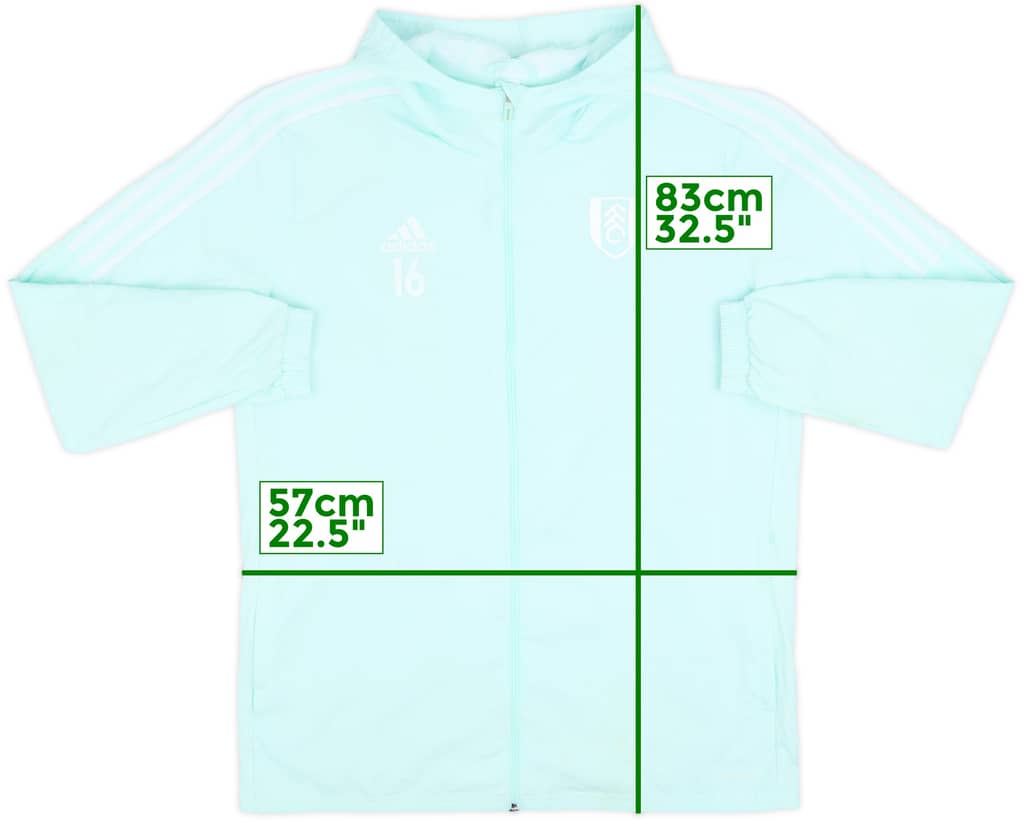 2021-22 Fulham Player Issue adidas Hooded Track Jacket #16 - 7/10 - (L)