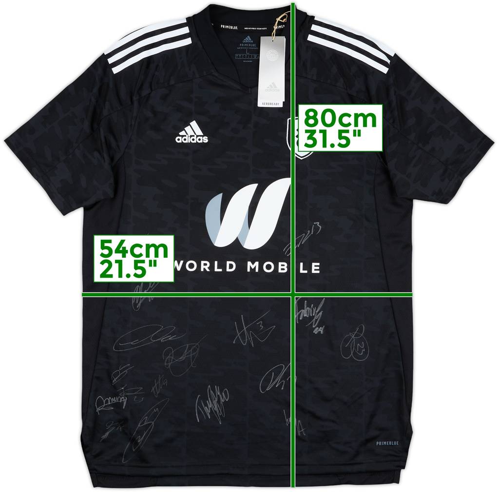 2022-23 Fulham Squad Signed Third Shirt (L)