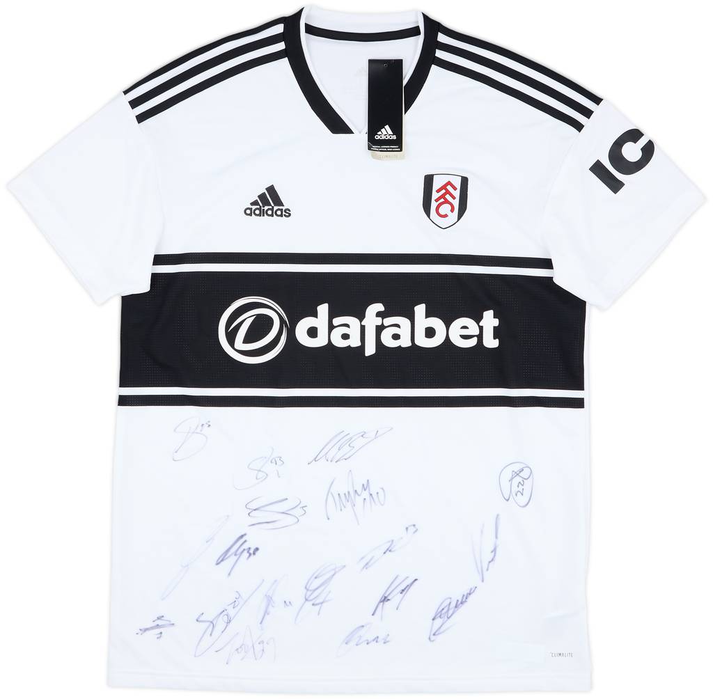 2018-19 Fulham Squad Signed Home Shirt (L)