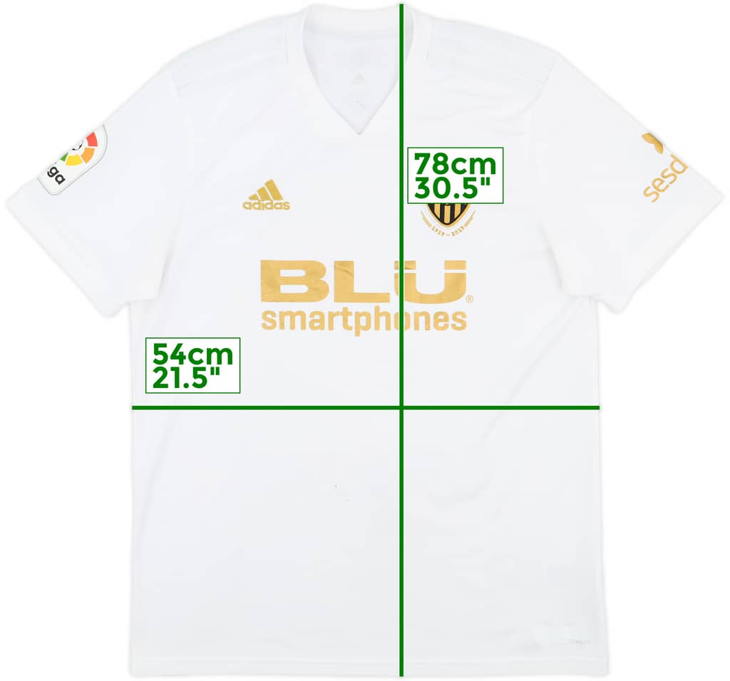 2018-19 Valencia Centenary Home Shirt - 5/10 - (L)