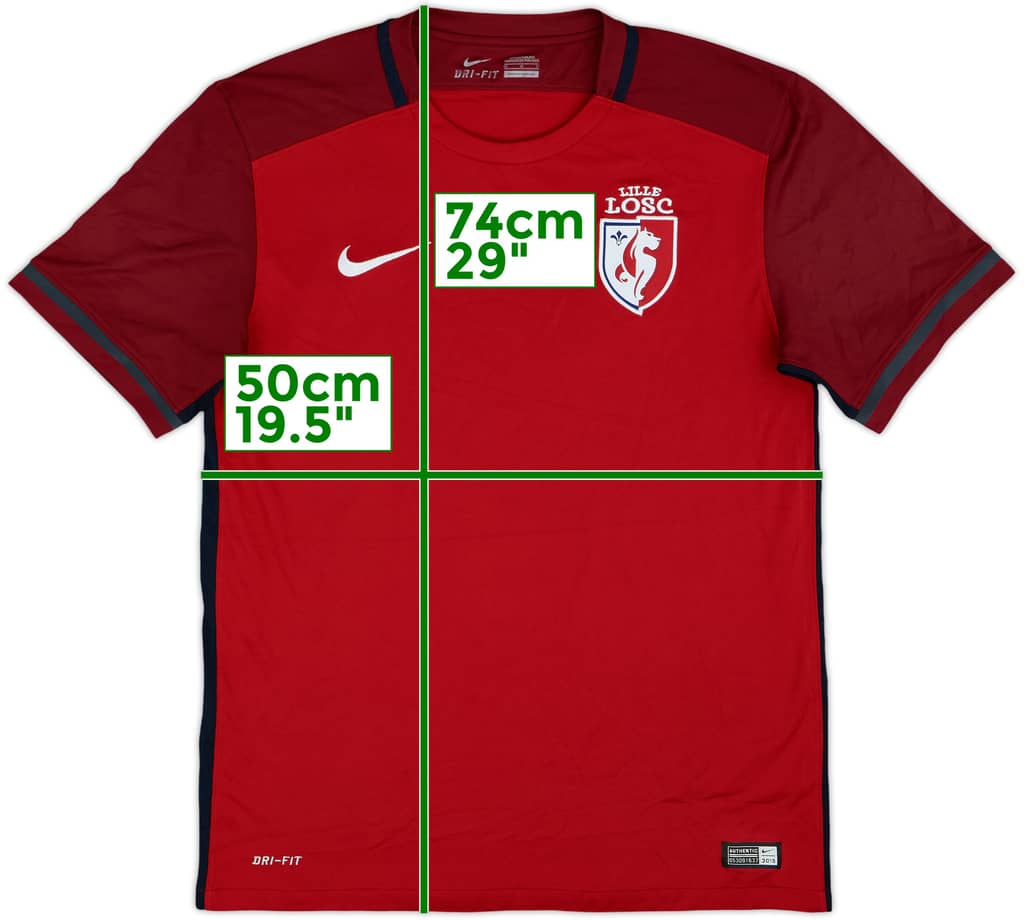 2015-16 Lille Home Shirt - 9/10 - (M)