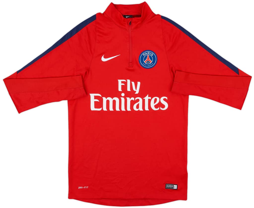2016-17 Paris Saint-Germain Nike 1/4 Zip Drill Top - 9/10 - (S)