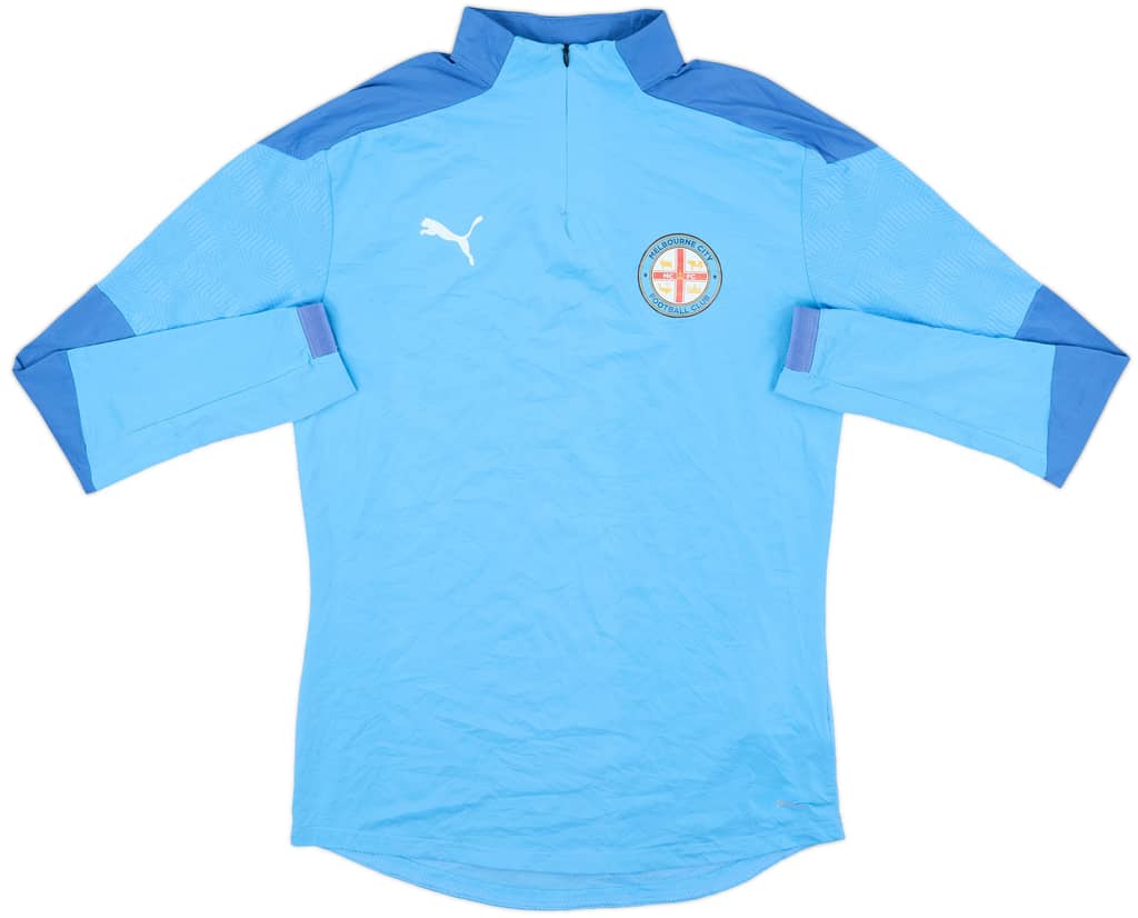 2021-22 Melbourne City Puma 1/4 Zip Training Top - 9/10 - (M)