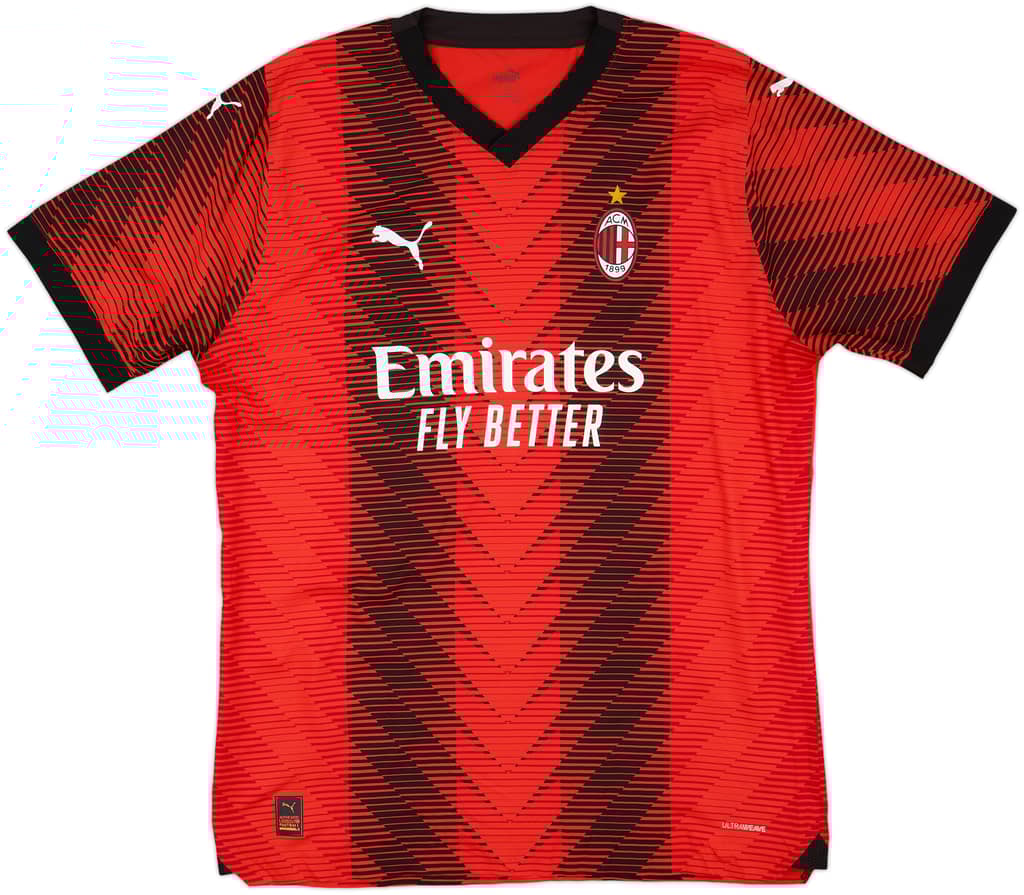 2023-24 AC Milan Authentic Home Shirt - 10/10 - (XXL)