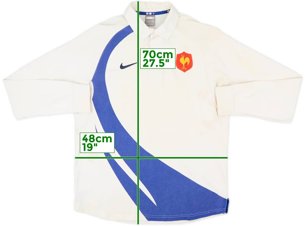 2007-08 France Rugby Polo L/S Shirt - 5/10 - (L)