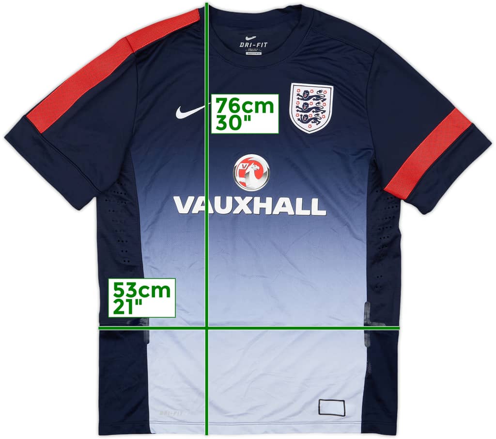2013-14 England Nike Player Issue Training Shirt - 8/10 - (L)