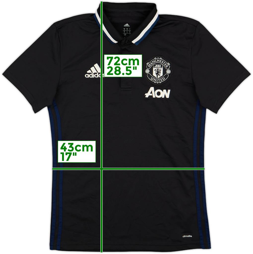 2016-17 Manchester United adidas Polo Shirt - 9/10 - (S)