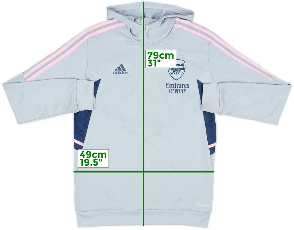 2022-23 Arsenal adidas Hooded 1/4 Zip Drill Top - 7/10 - (M)