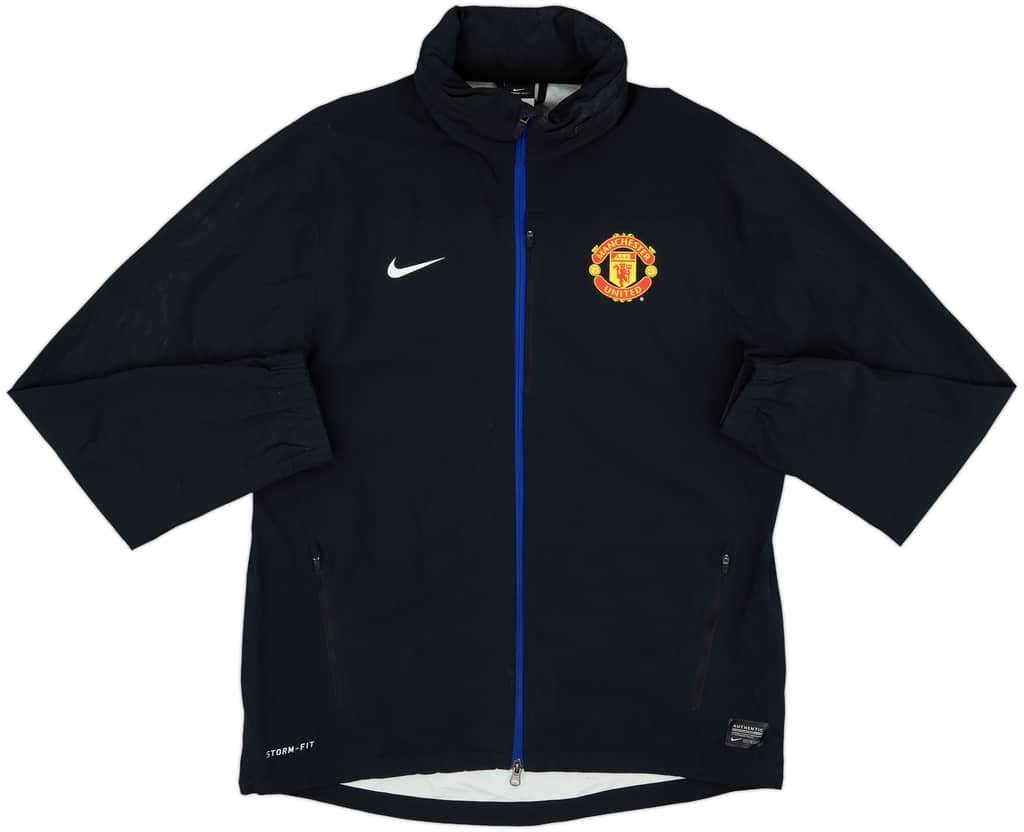 2013-14 Manchester United Nike Hooded Track Jacket - 8/10 - (L)