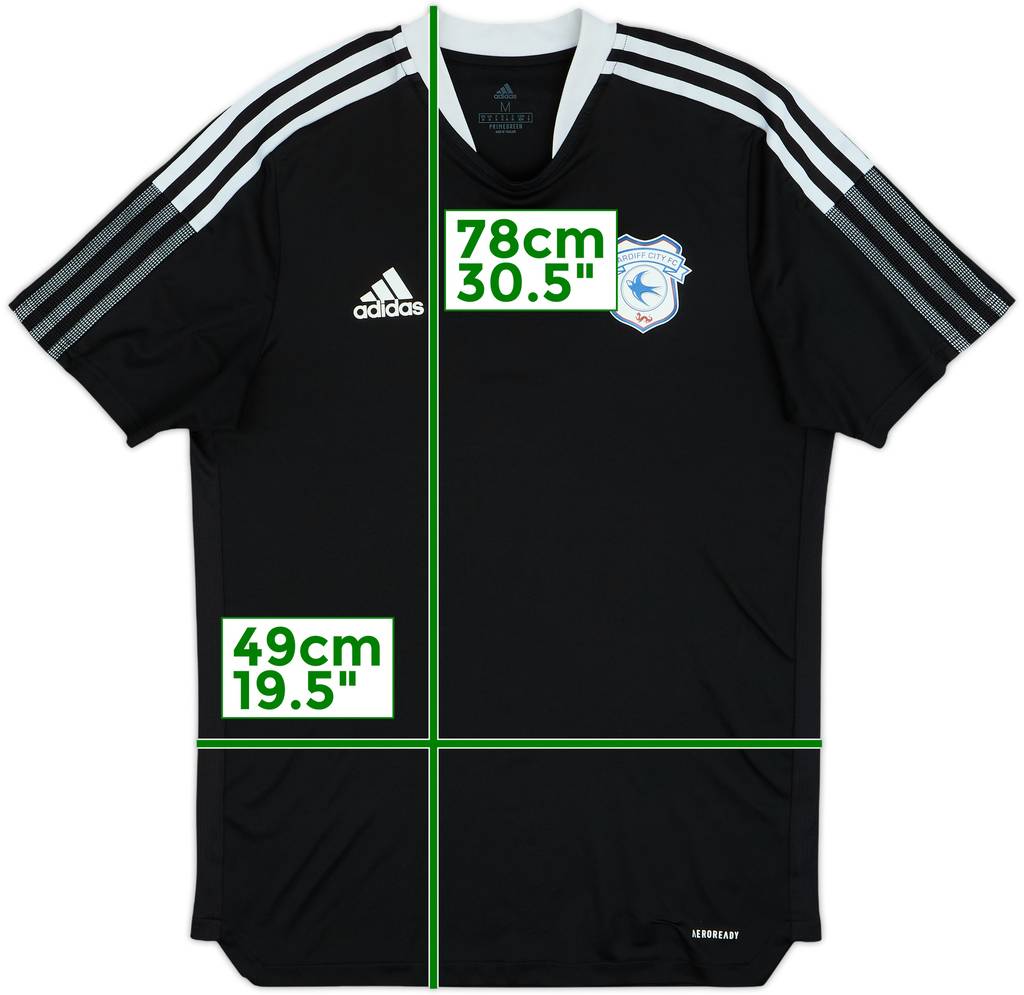 2021-22 Cardiff City adidas Training Shirt - 8/10 - (M)