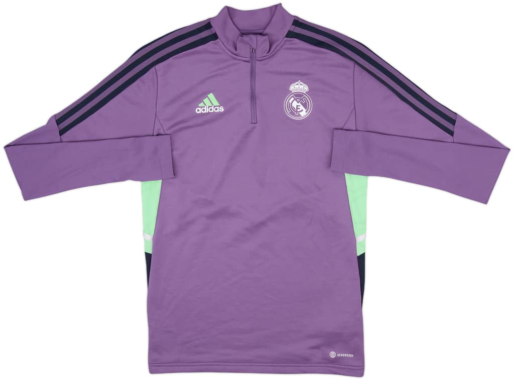 2022-23 Real Madrid adidas 1/4 Zip Drill Top - 10/10 - (XS)