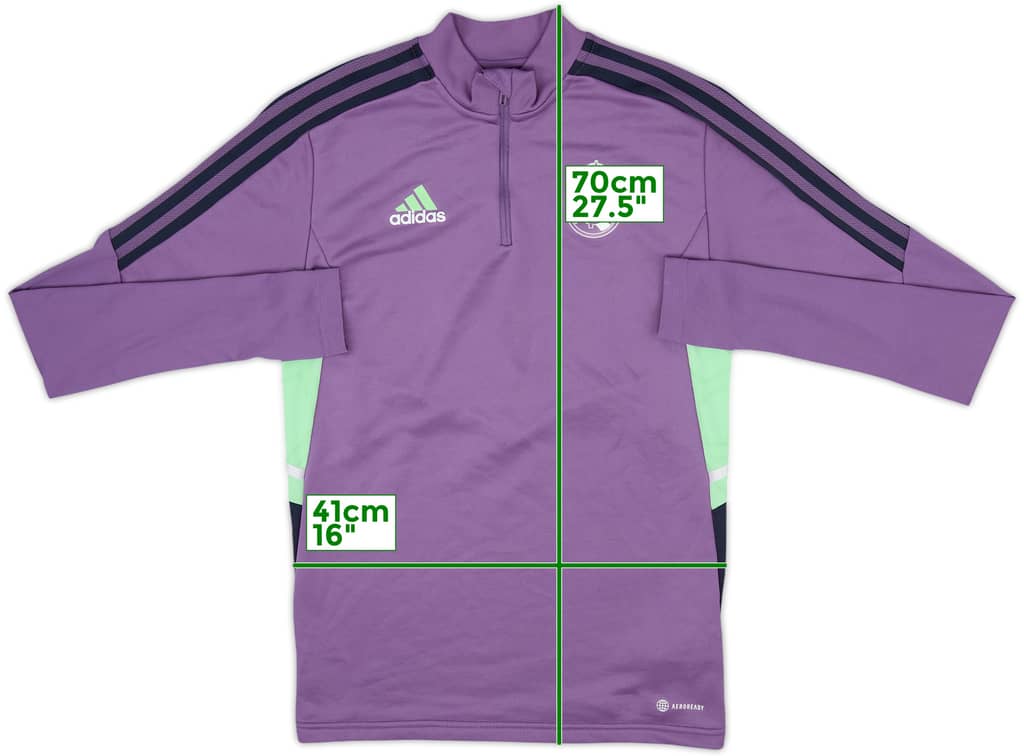 2022-23 Real Madrid adidas 1/4 Zip Drill Top - 10/10 - (XS)