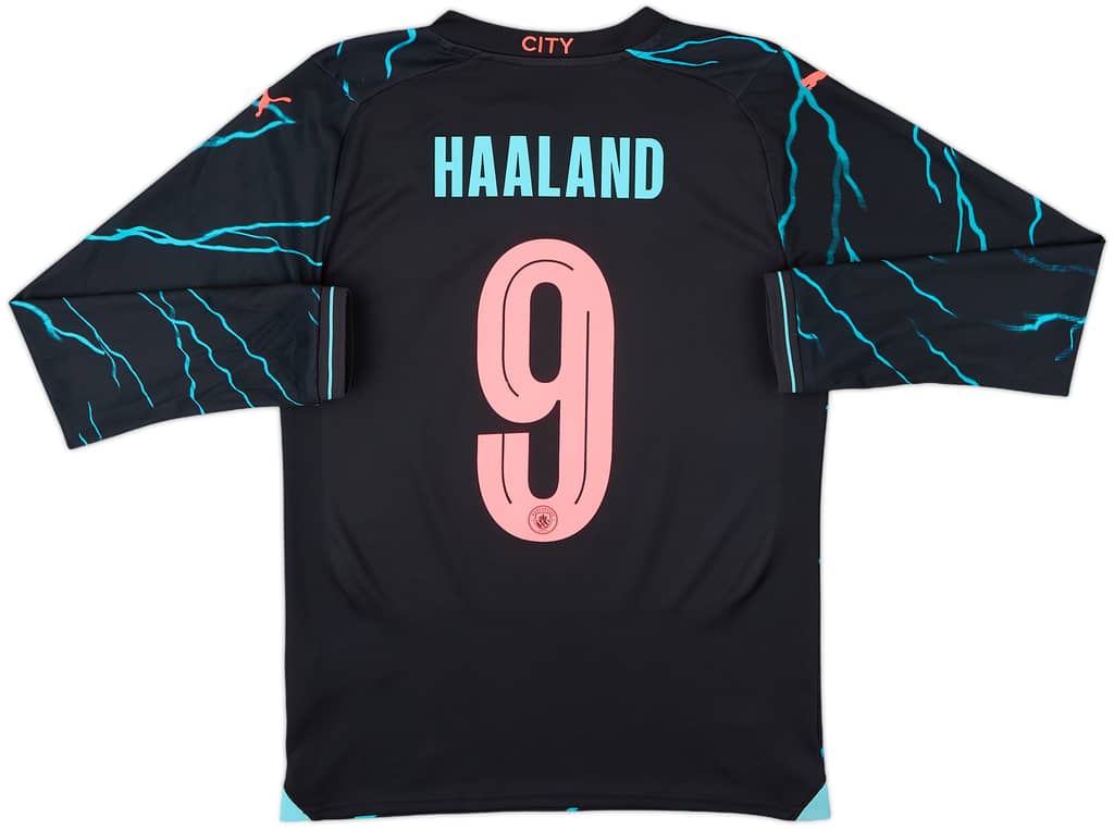 2023-24 Manchester City Third L/S Shirt Haaland #9 - 9/10 - (S)