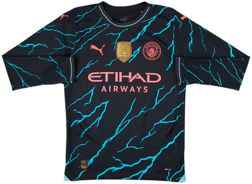 2023-24 Manchester City Third L/S Shirt Haaland #9 - 9/10 - (S)