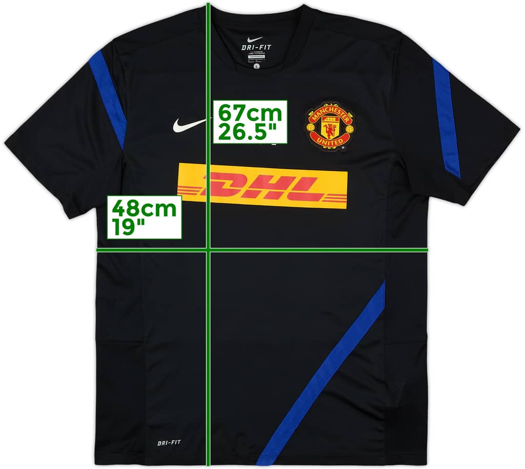 2011-12 Manchester United Nike Staff Issue Training Shirt TM - 8/10 - (L)