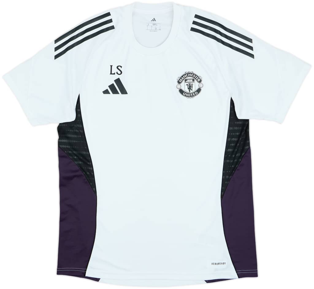 2025-26 Manchester United Staff Issue adidas Training Shirt LS - 10/10 - (L)
