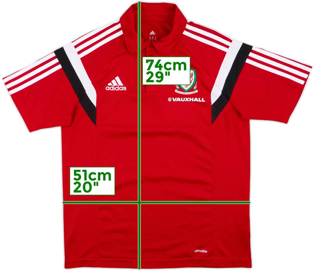 2013-14 Wales adidas Polo Shirt - 9/10 - (M)