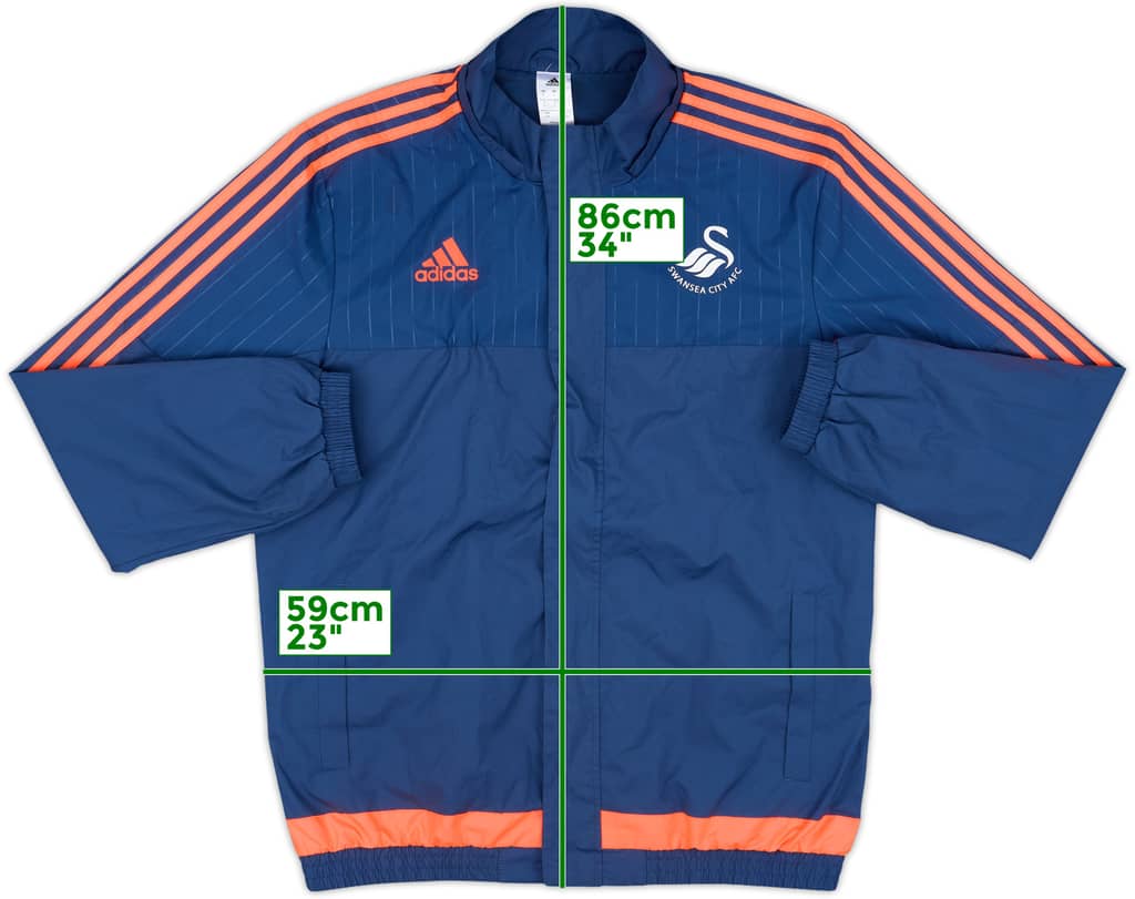 2015-16 Swansea City adidas Rain Jacket - 8/10 - (L)