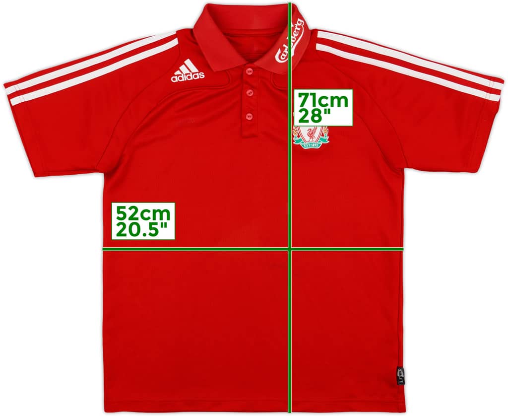 2008-09 Liverpool adidas Polo Shirt - 6/10 - (M)