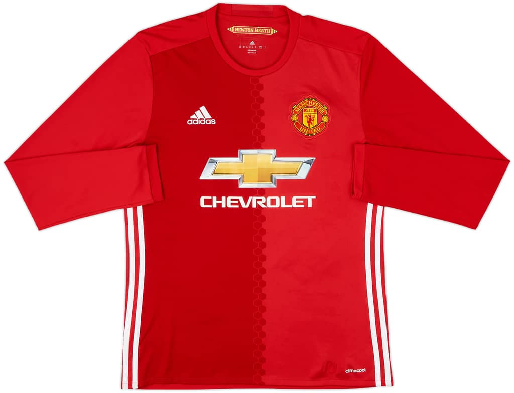 2016-17 Manchester United Home L/S Shirt Rooney #10 - 9/10 - (M)