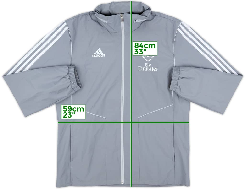 2019-20 Arsenal adidas Hooded Rain Jacket - 8/10 - (L)