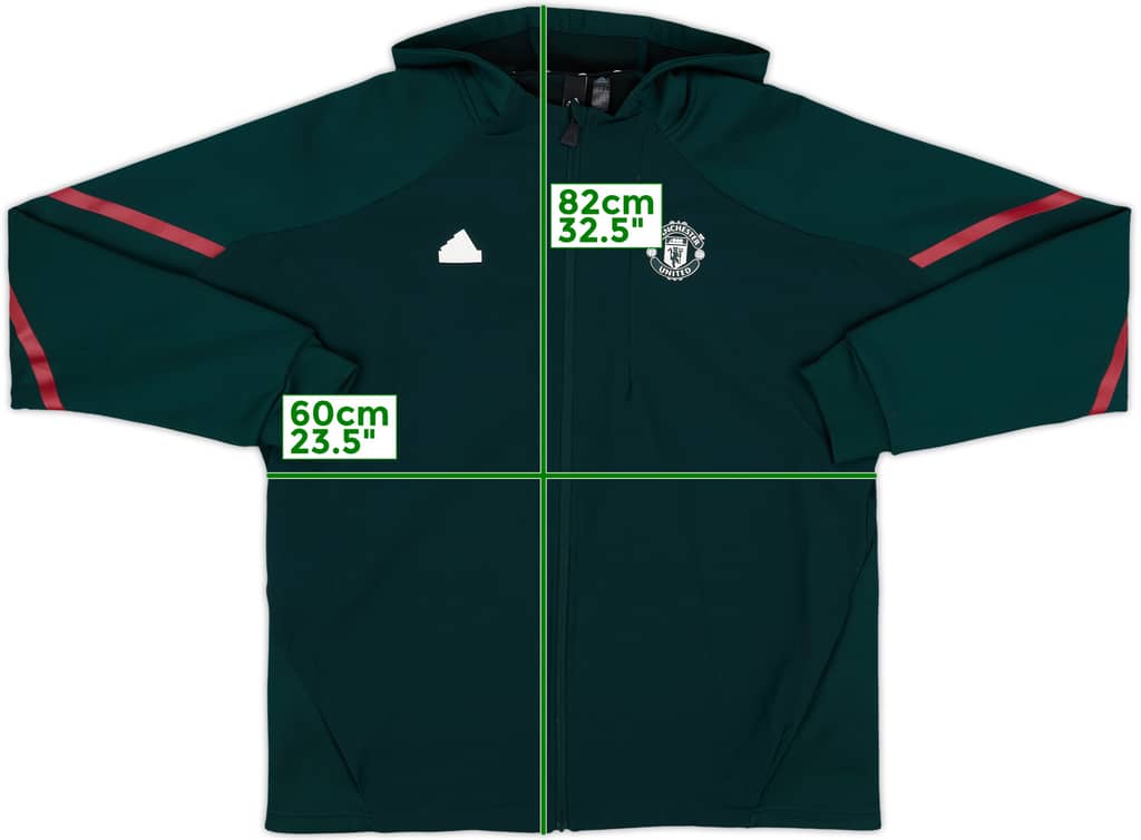 2023-24 Manchester United adidas Hooded Track Jacket - 10/10 - (XL)