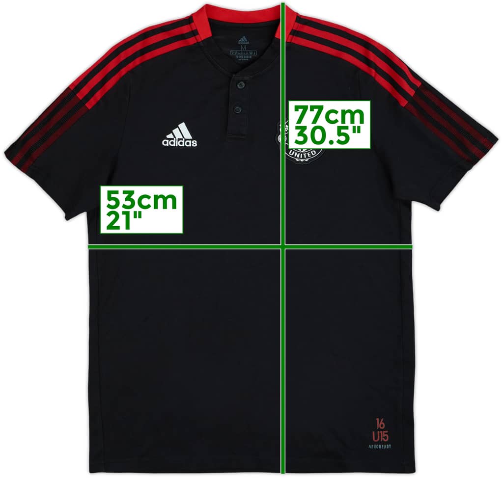 2021-22 Manchester United adidas Polo Shirt - 8/10 - (M)