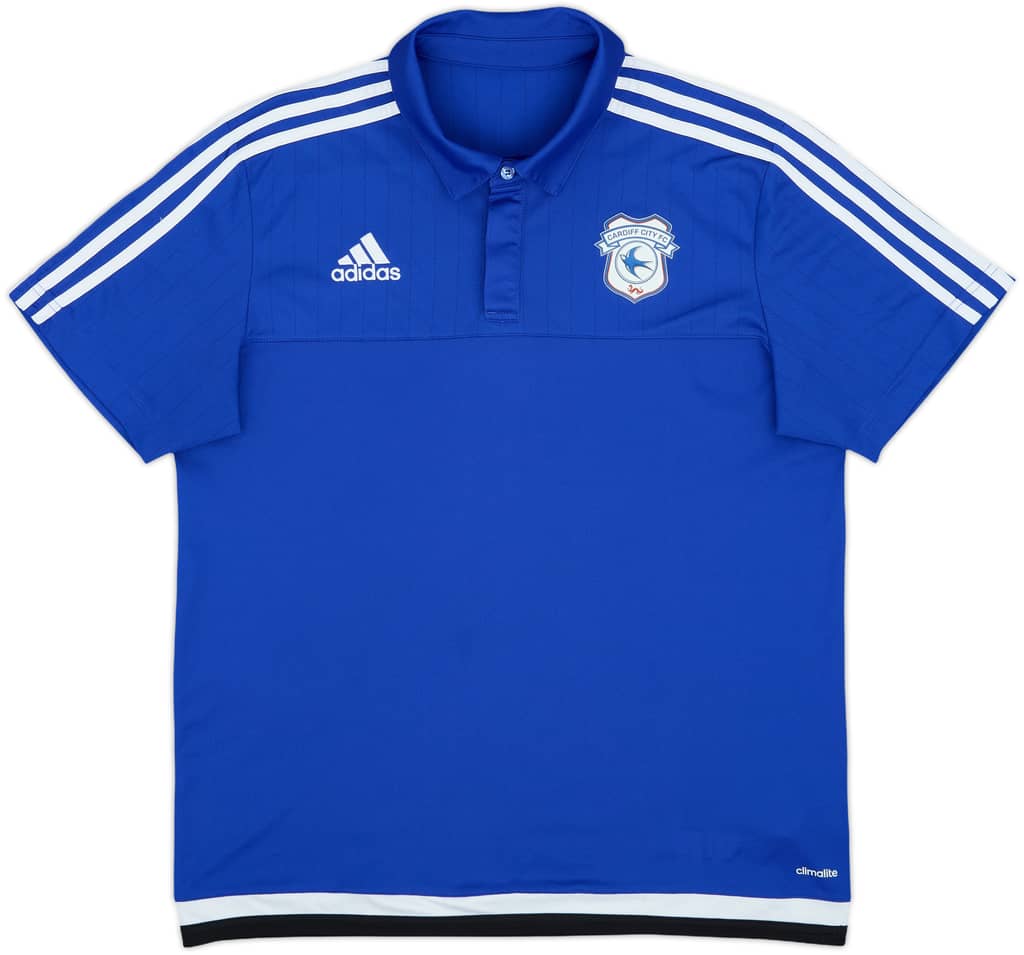 2015-16 Cardiff City adidas Polo Shirt - 8/10 - (L)