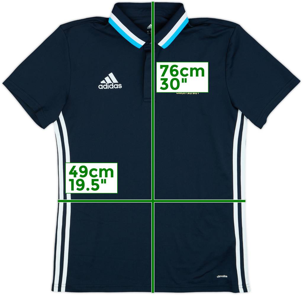 2016-17 Olympique Marseille adidas Polo Shirt - 10/10 - (M)