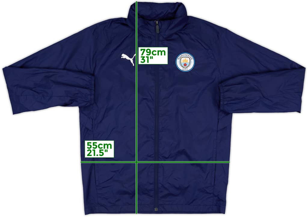 2018-19 Manchester City Puma Hooded Rain Jacket - 8/10 - (M)