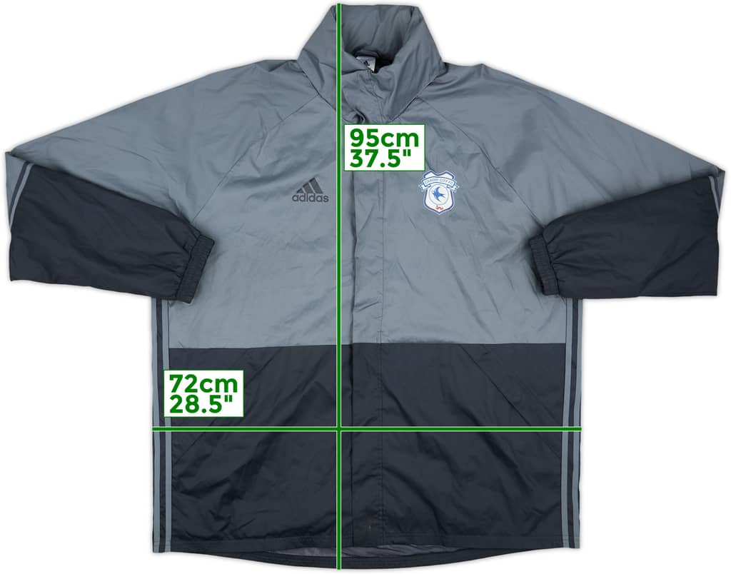 2015-16 Cardiff City adidas Hooded Track Jacket - 9/10 - (XXL)