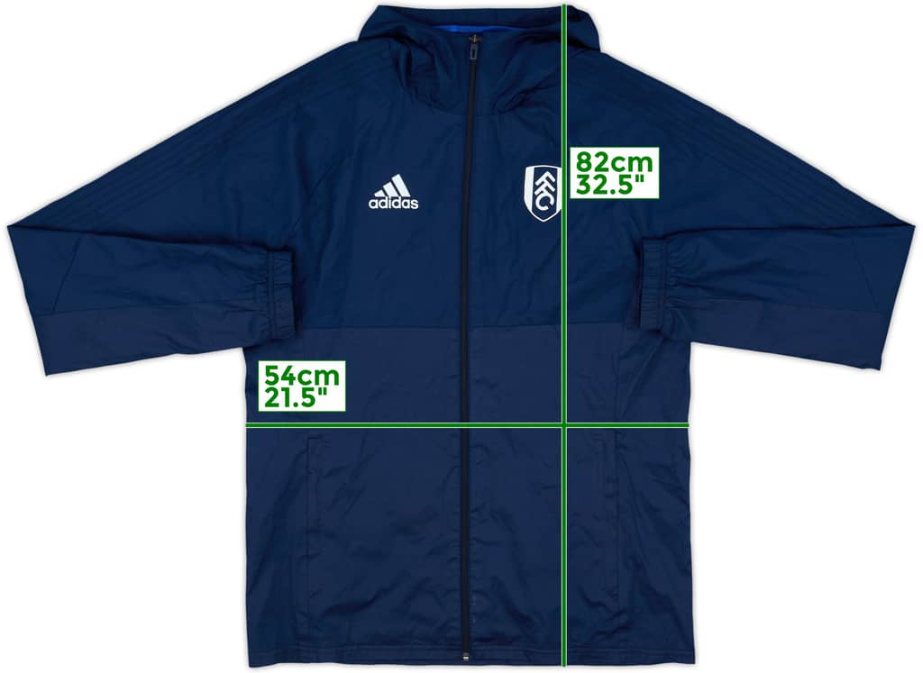 2017-18 Fulham adidas Hooded Rain Jacket - 10/10 - (M)