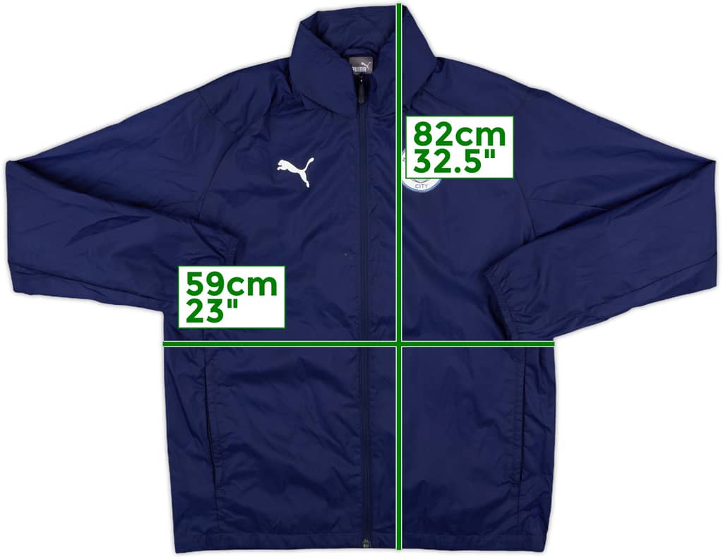 2018-19 Manchester City Puma Hooded Rain Jacket - 8/10 - (L)