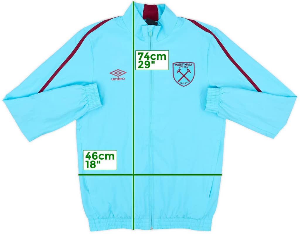 2017-18 West Ham Umbro Track Jacket - 9/10 - (S)