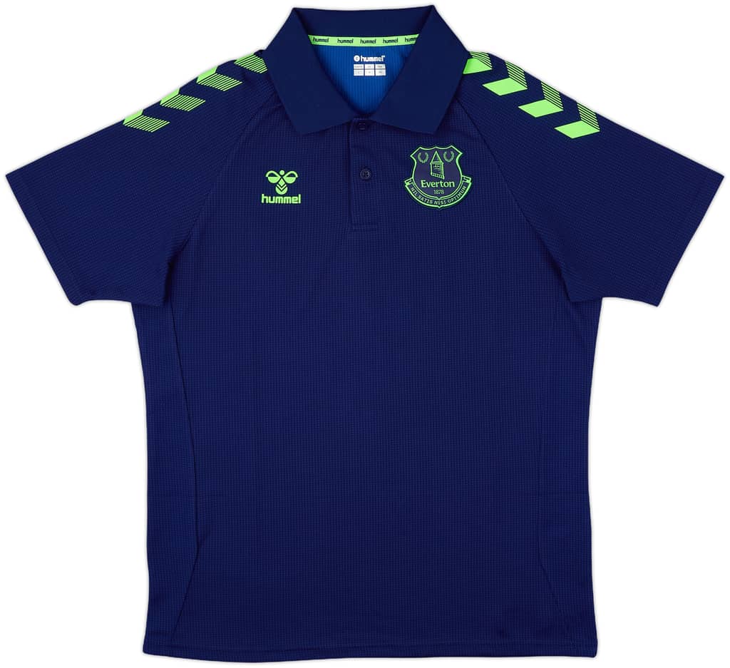2021-22 Everton Hummel Polo Shirt - 9/10 - (L)