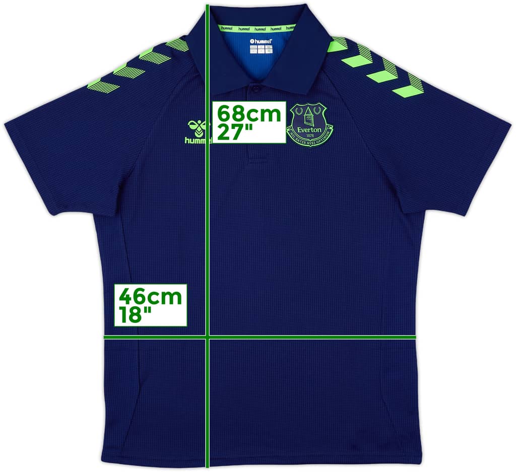 2021-22 Everton Hummel Polo Shirt - 9/10 - (L)