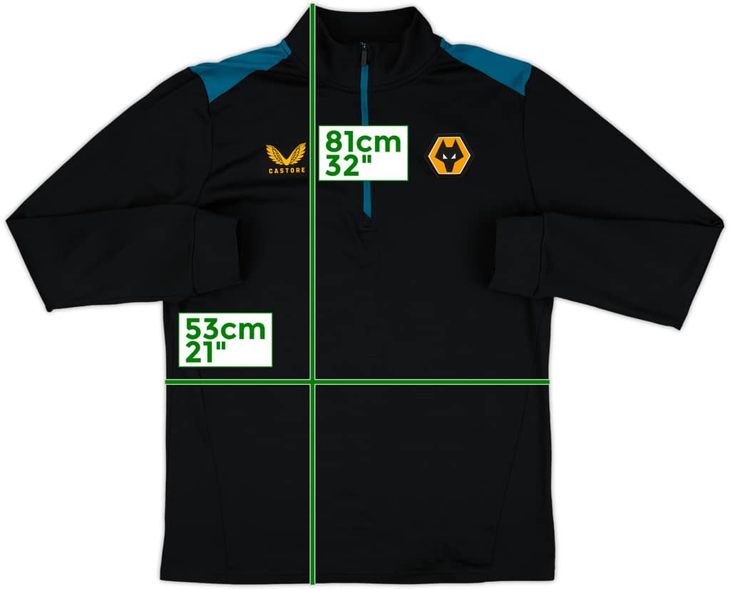 2022-23 Wolves Castore 1/4 Zip Drill Top - 10/10 - (L)
