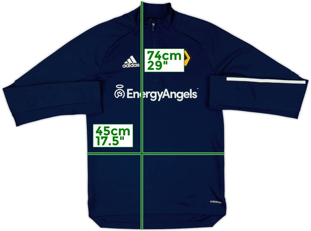 2020-21 Wolves adidas 1/4 Zip Drill Top - 7/10 - (XS)