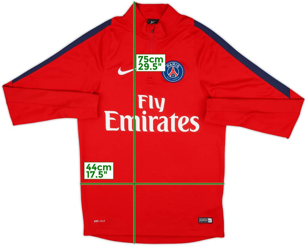 2016-17 Paris Saint-Germain Nike 1/4 Zip Drill Top - 9/10 - (S)