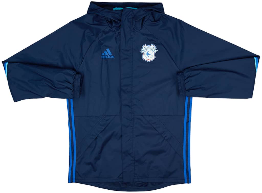 2015-16 Cardiff City adidas Hooded Track Jacket - 9/10 - (S)