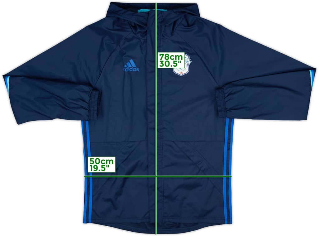 2015-16 Cardiff City adidas Hooded Track Jacket - 9/10 - (S)