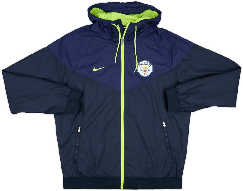 2018-19 Manchester City Nike Hoodede Track Jacket - 9/10 - (L)
