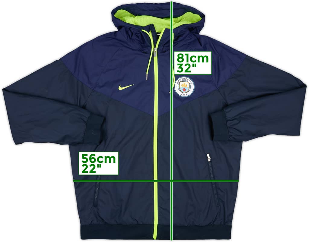 2018-19 Manchester City Nike Hoodede Track Jacket - 9/10 - (L)