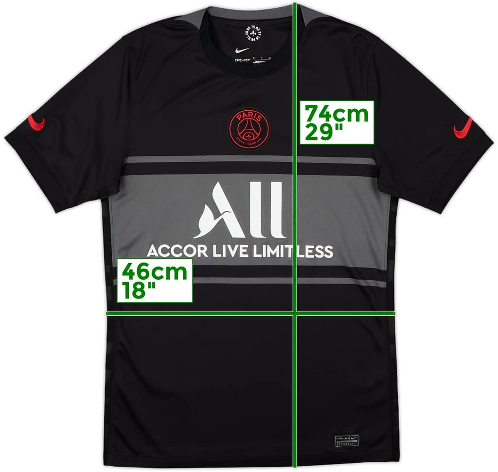 2021-22 Paris Saint-Germain Third Shirt - 8/10 - (S)