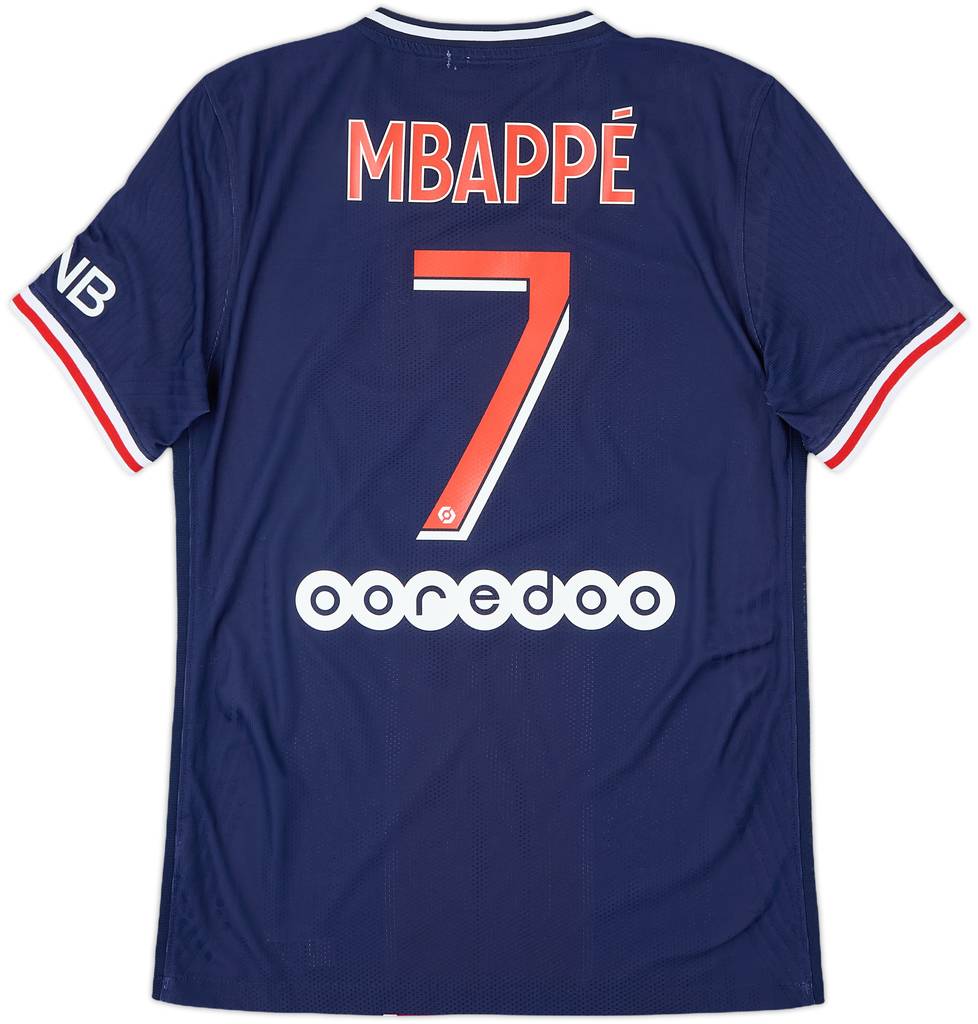 2020-21 Paris Saint-Germain Authentic Home Shirt Mbappe #7 - 6/10 - (S)